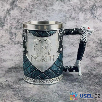 Stainless steel mug "King of the North", 460 ml
